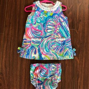 Lilly Pulitzer dress with diaper cover 18-24m